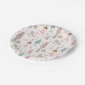 De notenkraker roze kerstballet 1e verjaardag papieren bordje (Gekanteld)