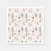 De notenkraker roze kerstballet 1e verjaardag servet (Voorkant)