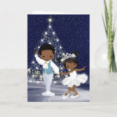 De Notenkraker Sneeuwkoningin en Cavalier Ballet Feestdagen Kaart (Achterkant)