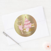 De Notenkraker Suite Danser en Kerstboom Ronde Sticker (Envelop)
