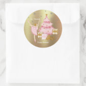 De Notenkraker Suite Danser en Kerstboom Ronde Sticker (Tas)