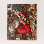 De notenkraker van de kerstman in zijn atelier legpuzzel (Verticaal)