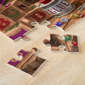 De notenkraker van de kerstman in zijn atelier legpuzzel (Zijkant)