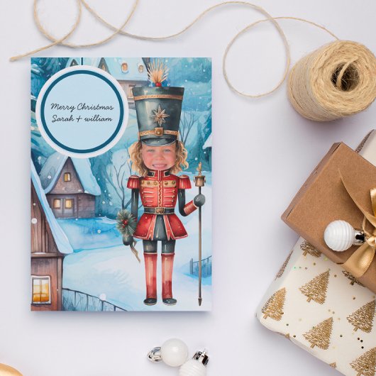 De Notenkraker "vervang het gezicht" Kerstmis Kaart