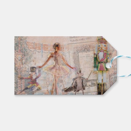 "De Notenkraker" Vintage Cadeaulabel (Voorkant (Horizontaal))