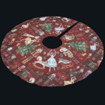 De notenkraker Vintage Christmas Ballet Red Plaid Kerstboom Rok<br><div class="desc">Voeg een vleugje vakantie magie toe aan uw kerstdecor met deze betoverende Notenkraker Ballet Kerstboomrok! Met klassieke personages zoals de Notenkraker soldaten, de Muizenkoning, Sugarplum Fairies en Clara, brengt dit geïnspireerde ontwerp het geliefde ballet tot leven onder je boom. De perfecte finishing touch aan een prachtig versierde boom, deze boomrok...</div>