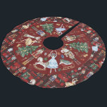 De notenkraker Vintage Christmas Ballet Red Plaid Kerstboom Rok<br><div class="desc">Voeg een vleugje vakantie magie toe aan uw kerstdecor met deze betoverende Notenkraker Ballet Kerstboomrok! Met klassieke personages zoals de Notenkraker soldaten, de Muizenkoning, Sugarplum Fairies en Clara, brengt dit geïnspireerde ontwerp het geliefde ballet tot leven onder je boom. De perfecte finishing touch aan een prachtig versierde boom, deze boomrok...</div>