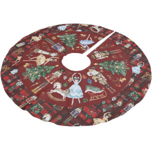 De notenkraker Vintage Christmas Ballet Red Plaid Kerstboom Rok