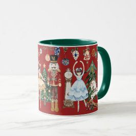De Notenkraker Vintage Kerstmis Rood Groen Mok