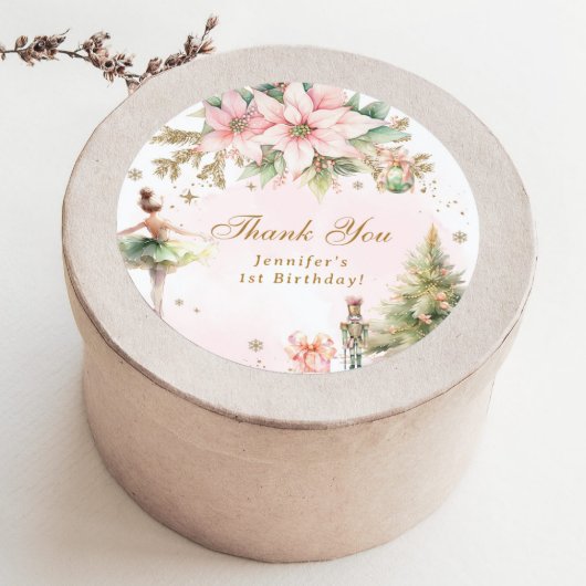 De Notenkraker Winter Onederland Dank je Ronde Sticker