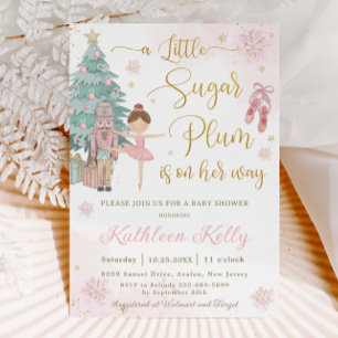 De Notenkraker Winter Wonderland Meisje Baby Showe Kaart