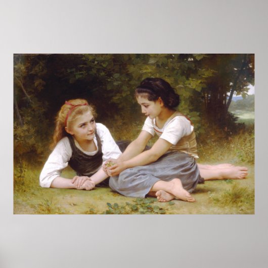 De Notenverzamelaars 1882 William Bouguereau Poste Poster (Voorkant)