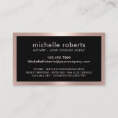 De notionele Ondertekeningsagent van de Lening Mod Visitekaartje (Achterkant)