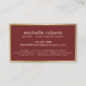 De notionele Ondertekeningsagent van de Lening Mod Visitekaartje (Achterkant)