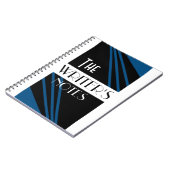 De notities van de schrijver Stijlvol Blauw Zwart  Notitieboek (Linkerzijde)