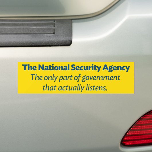 De NSA Bumpersticker (Op auto)