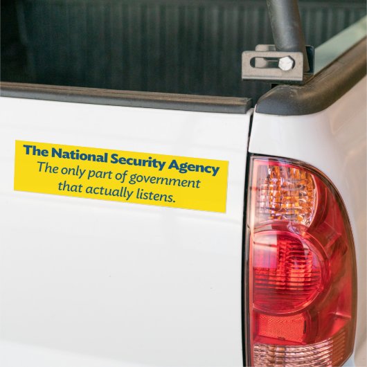 De NSA Bumpersticker (Op Truck)