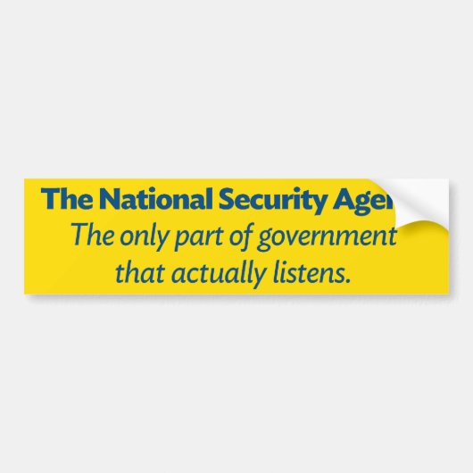De NSA Bumpersticker (Voorkant)