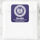 De NSA Vierkante Sticker (Tas)