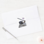 De nuances van het leven - wees optimist vierkante sticker (Envelop)