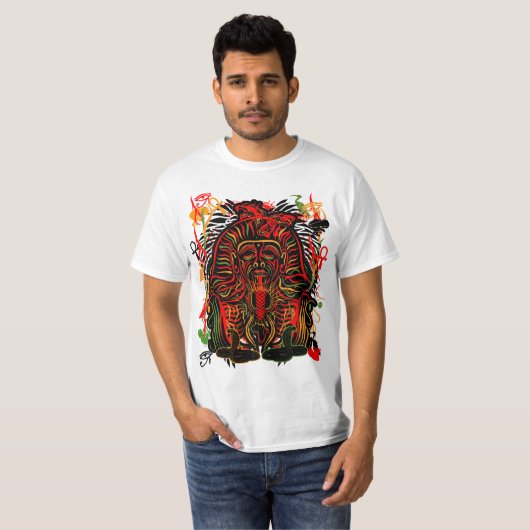 De Nubian Pharaoh King T-shirt (Voorkant volledig)