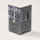 De nuchtere waarschuwing visitekaartje (Buitenkant)