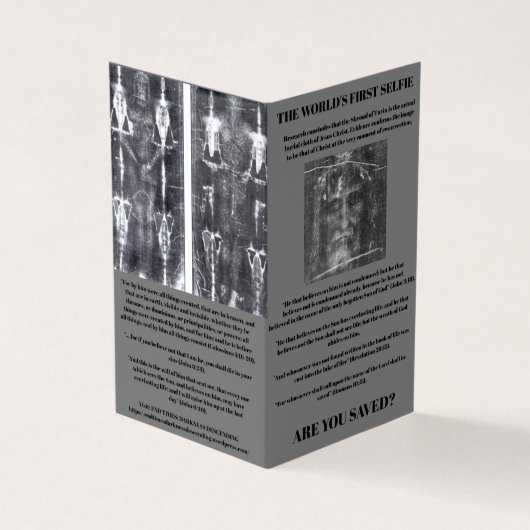 De nuchtere waarschuwing visitekaartje (Buitenkant)