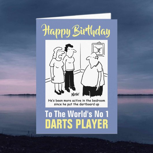 De nummer 1 dartspeler van het woord - Happy Birth Kaart
