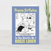 De nummer 1 drank van het woord - bierdrinker kaart (Voorkant)