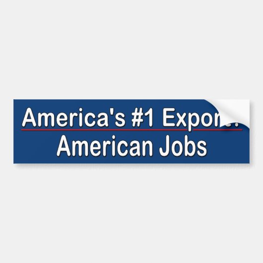 De nummer 1 export van Amerika? Bumpersticker (Voorkant)