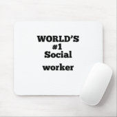 De nummer 1 van de sociale werker ter wereld muismat (Met muis)