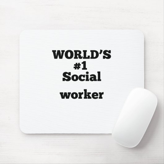 De nummer 1 van de sociale werker ter wereld muismat (Met muis)