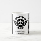 De nummer 1 van de wereld Pa gepersonaliseerde tek Koffiemok (Center)