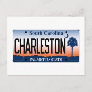 De Nummerplaat van Charleston Briefkaart