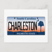 De Nummerplaat van Charleston Briefkaart (Voorkant)