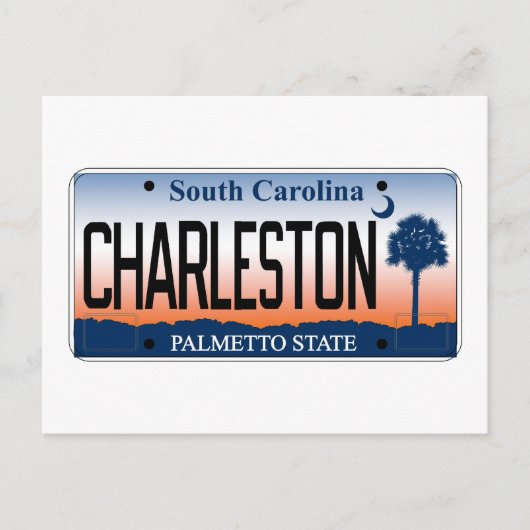 De Nummerplaat van Charleston Briefkaart (Voorkant)