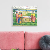 De nummers 17 1-11 Aaron's personeel bloomen op he Canvas Afdruk (Insitu (Woonkamer))