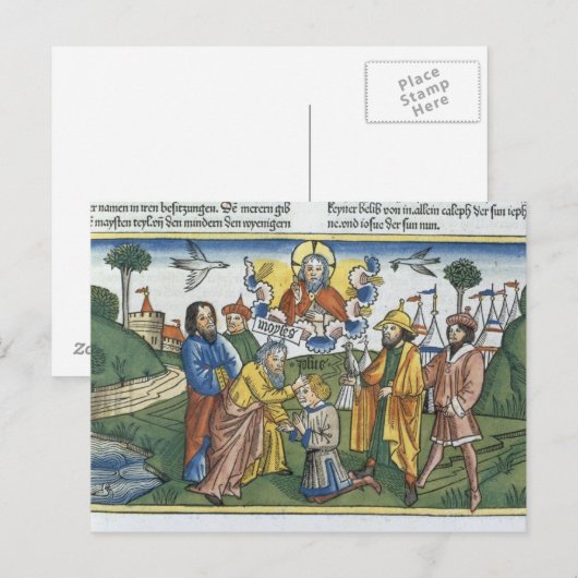 De nummers 27 18-23 Moses leggen zijn hand op Josh Briefkaart (Voorkant / Achterkant)