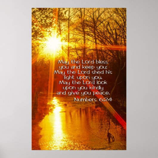 DE NUMMERS 6:24 KUNNEN DE LORDE ZWART U POSTER (Voorkant)