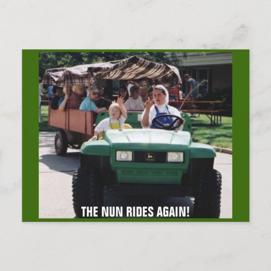 DE NUN'S KOMEN NOG EENS. BRIEFKAART (Voorkant)