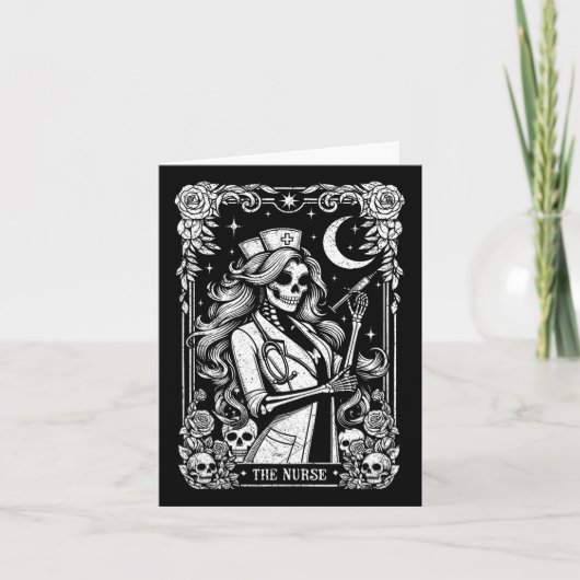 De Nurse Skeleton Tarot Kaart Funny Nursing Nurse (Voorkant)