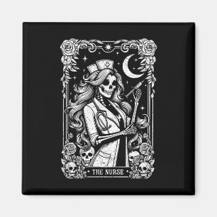 De Nurse Skeleton Tarot Kaart Funny Nursing Nurse Magneet