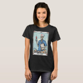 De Nurse Skeleton Tarot Kaart Halloween Medical T-shirt (Voorkant volledig)