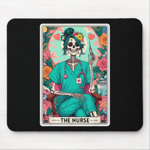 De Nurse Tarot Kaart Funny Skeleton Nurse Witchy M Muismat
