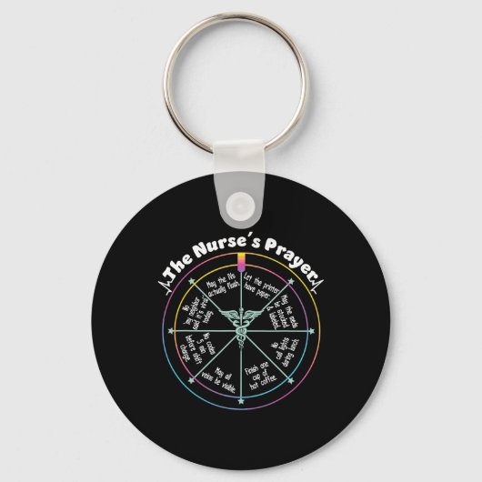 De Nurse's Prayer Nurse Week Kleding Rn LPN Medic Sleutelhanger (Voorkant)