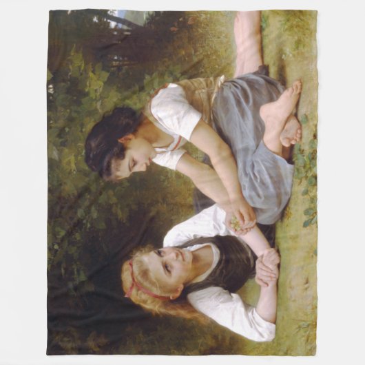 De Nut Gatherers van W.A. Bouguereau Fleece Deken (Voorkant)