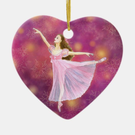De Nutcracker Ballet Heart Shape Ornament - Clara (Voorkant)