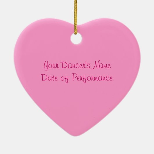 De Nutcracker Ballet Heart Shape Ornament - Clara (Achterkant)