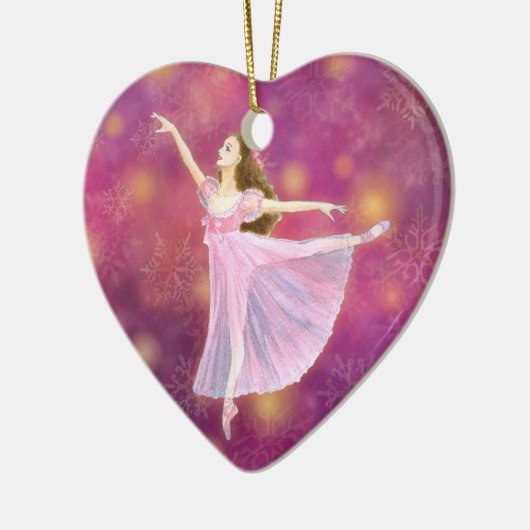 De Nutcracker Ballet Heart Shape Ornament - Clara (Links)