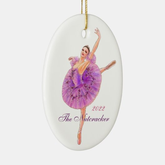 De Nutcracker Ballet Sugar Plum Fairy Ornamy Keramisch Ornament (Rechts)